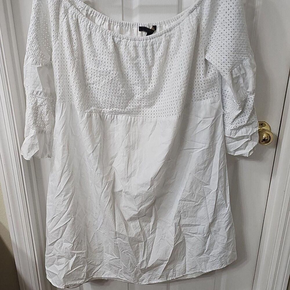 Maxsport White Eyelet Off-The-Shoulder Dress Size XL  #summertime #Beachnights